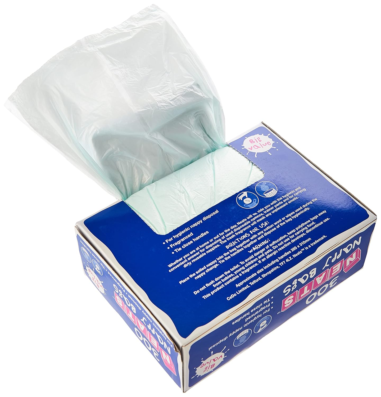 Neats Nappy Bags 300 pcs. Big Value Box of 1 Neats