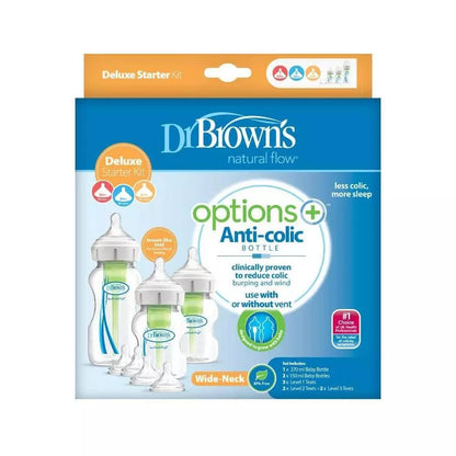 Dr. Brown's Options+ Wide-Neck Anti-Colic Baby Bottle Gift Set - 0-6 Months