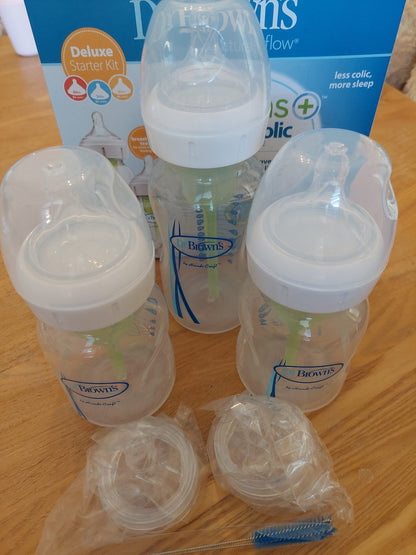 Dr. Brown's Options+ Wide-Neck Anti-Colic Baby Bottle Gift Set - 0-6 Months