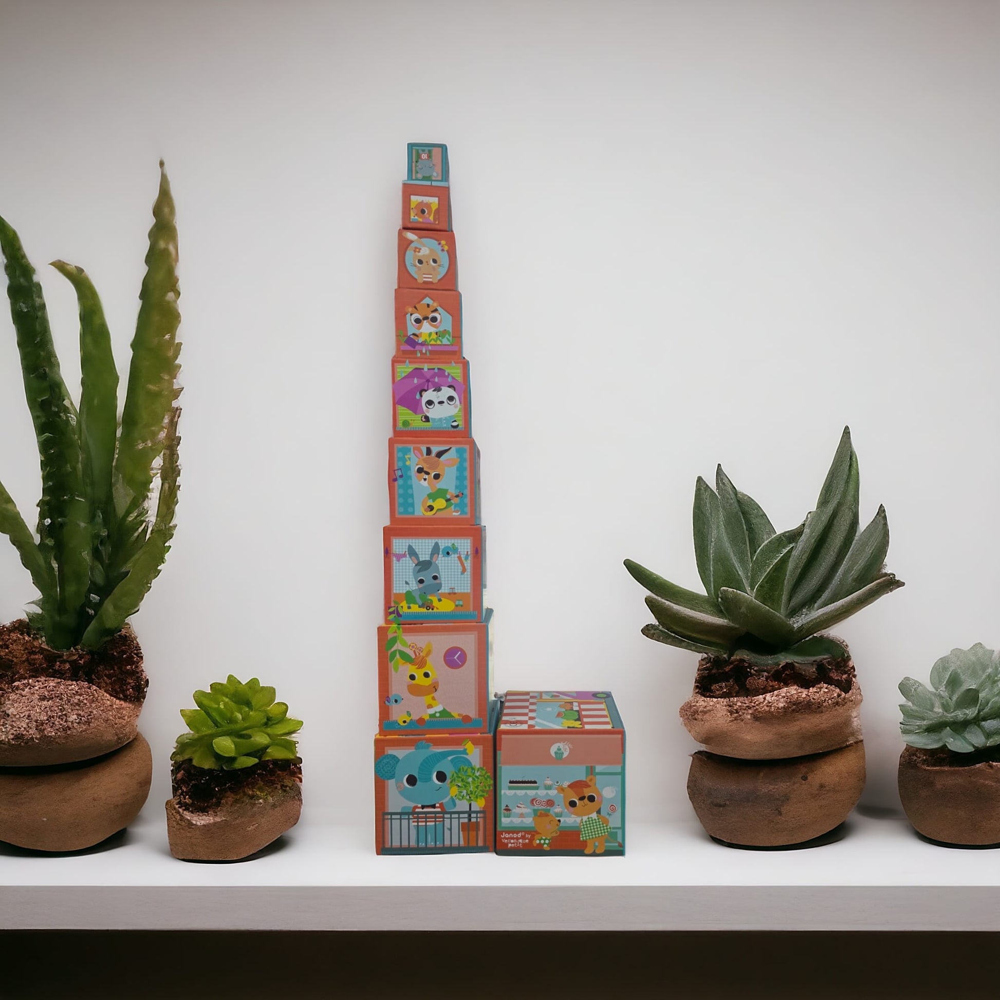 Janod - Square Stacking Pyramid - Early-Learning. Ages 12-36m Janod
