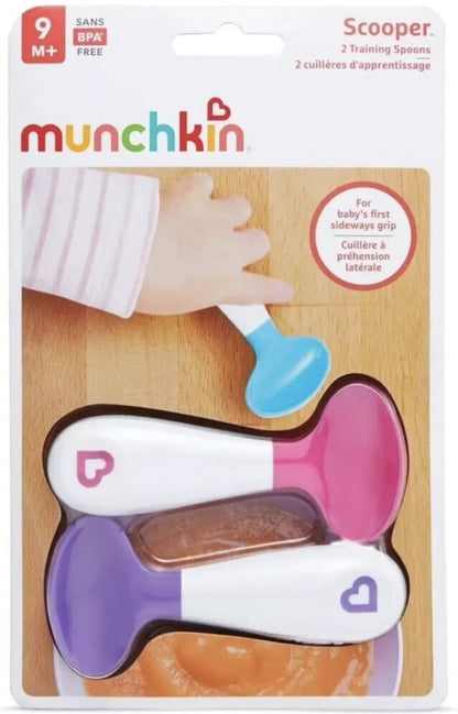 Munchkin Infant Scooper Spoons, Blue/Green