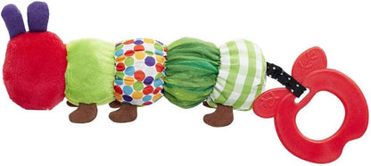 Rainbow Designs Very Hungry Caterpillar Teether Rattle – Soft Baby Sensory Teether Toy Welcome Baby