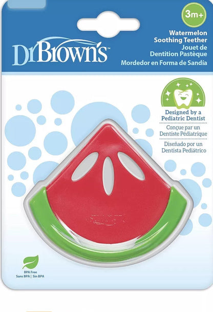 Dr Brown's Soothing Teether, Watermelon- Freezer Safe. New