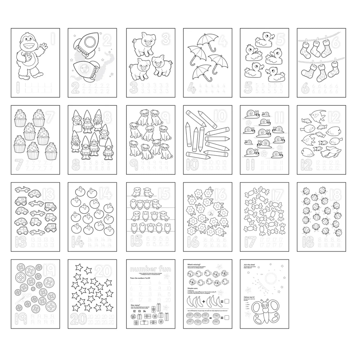 Orchard Toys 1-20 Colouring Book Orchard Toys