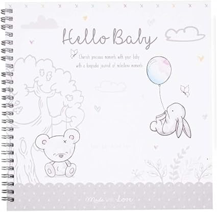 YöL Hugs & Kisses Baby Milestone Journal Keepsake Gift Diary Welcome Baby