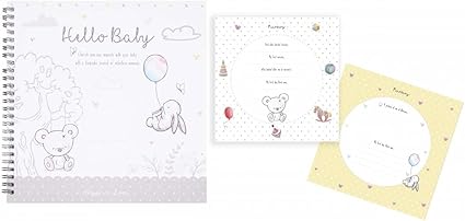 YöL Hugs & Kisses Baby Milestone Journal Keepsake Gift Diary Welcome Baby
