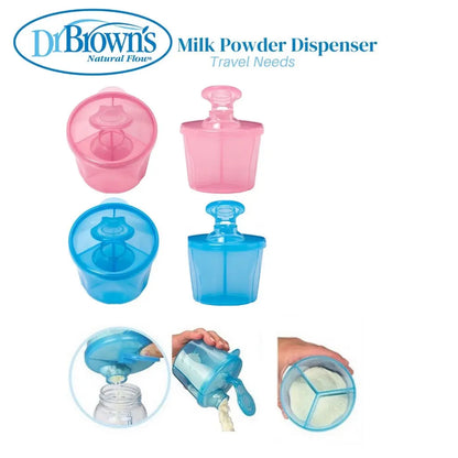 Dr Brown's Milk Powder Dispenser Blue and Pink