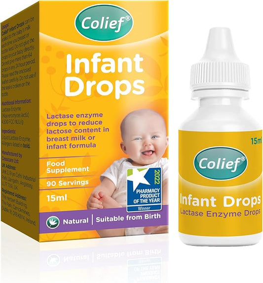 Colief Infant Drops | Lactase Enzyme Drops Reduces Bloating, Wind and Crying | (15ml) Welcome Baby