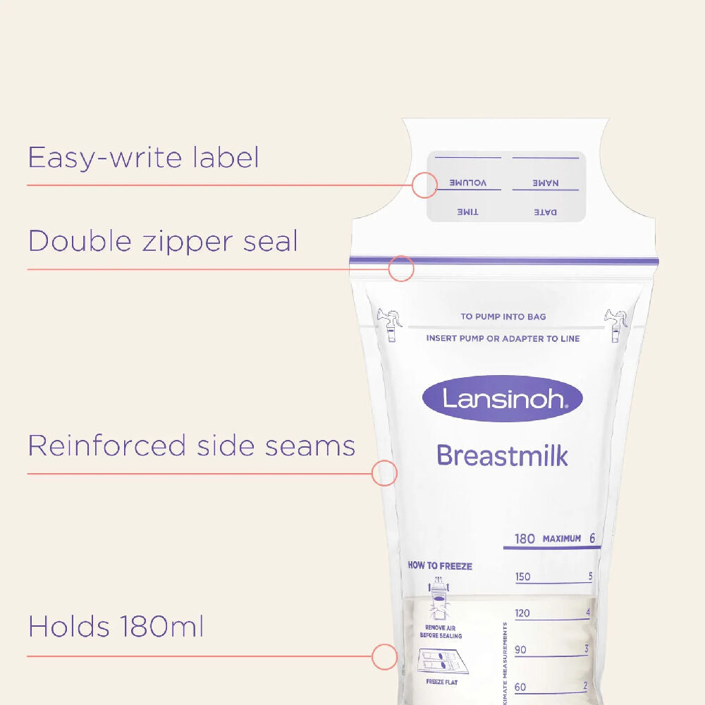 Lansinoh Breast Milk Storage Bags - 25 Piece Pack