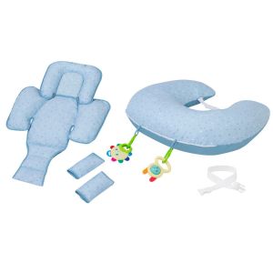 ClevaCushion™ Nursing Pillow & Baby Set Blue