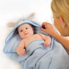 Soft cotton Apron Baby Bath Towel - Blue