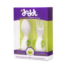 Doddl Spoon & Fork Set: Lime Green
