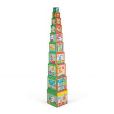 Janod: City Friends Square Stacking Pyramid