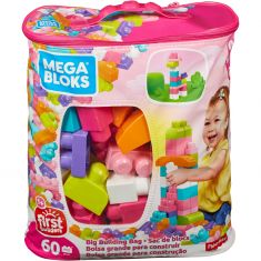  Mega Bloks: Big Building Bag 60pcs Pink Bag